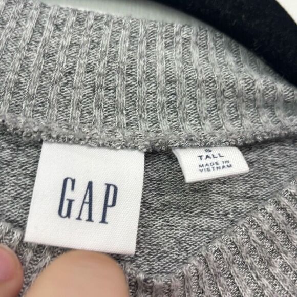 Gap Light Gray Soft Mock Neck Sweater NWT Small Tall - Picture 3 of 5